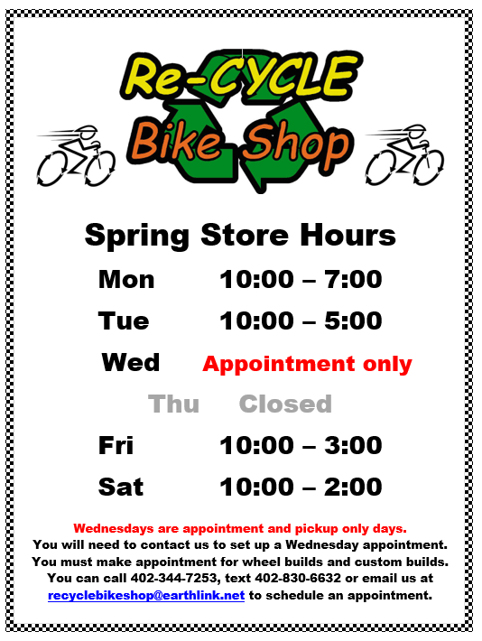 RE:サイクルページ Come See Us! — Re-Cycle Bike Shop